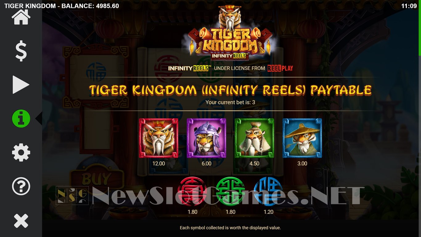 Tiger Kingdom Infinity Reels Slot Slot Image in Demo - pic. 3