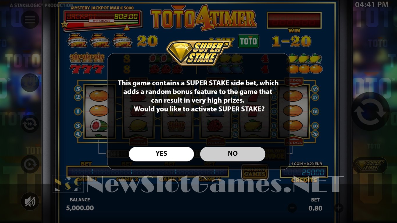 Toto4Timer Slot Demo Image