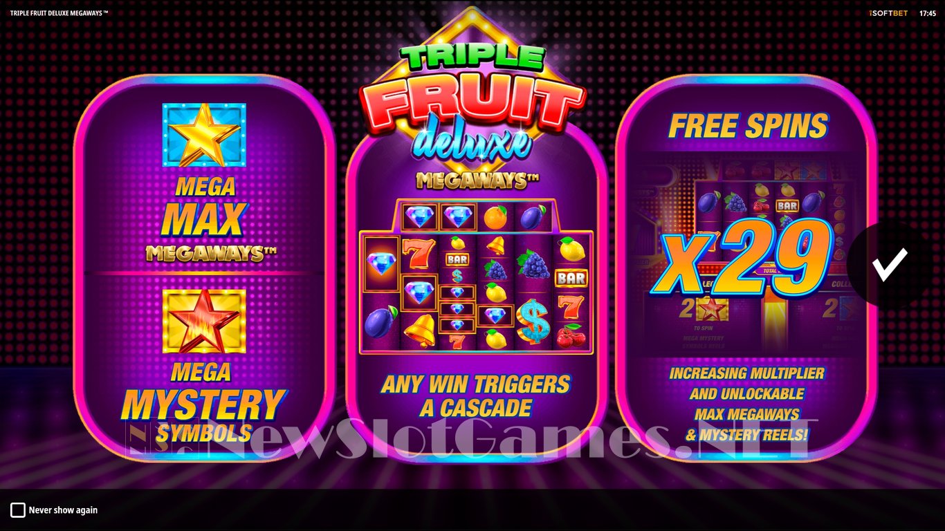 Triple Fruit Deluxe Megaways Slot Demo Image