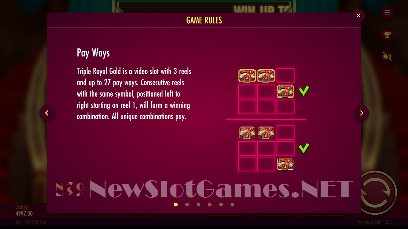 Triple Royal Gold Slot Slot Image in Demo - pic. 16