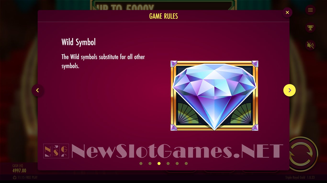 Triple Royal Gold Slot Slot Image in Demo - pic. 17