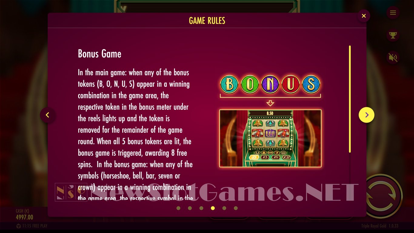 Triple Royal Gold Slot Slot Image in Demo - pic. 18