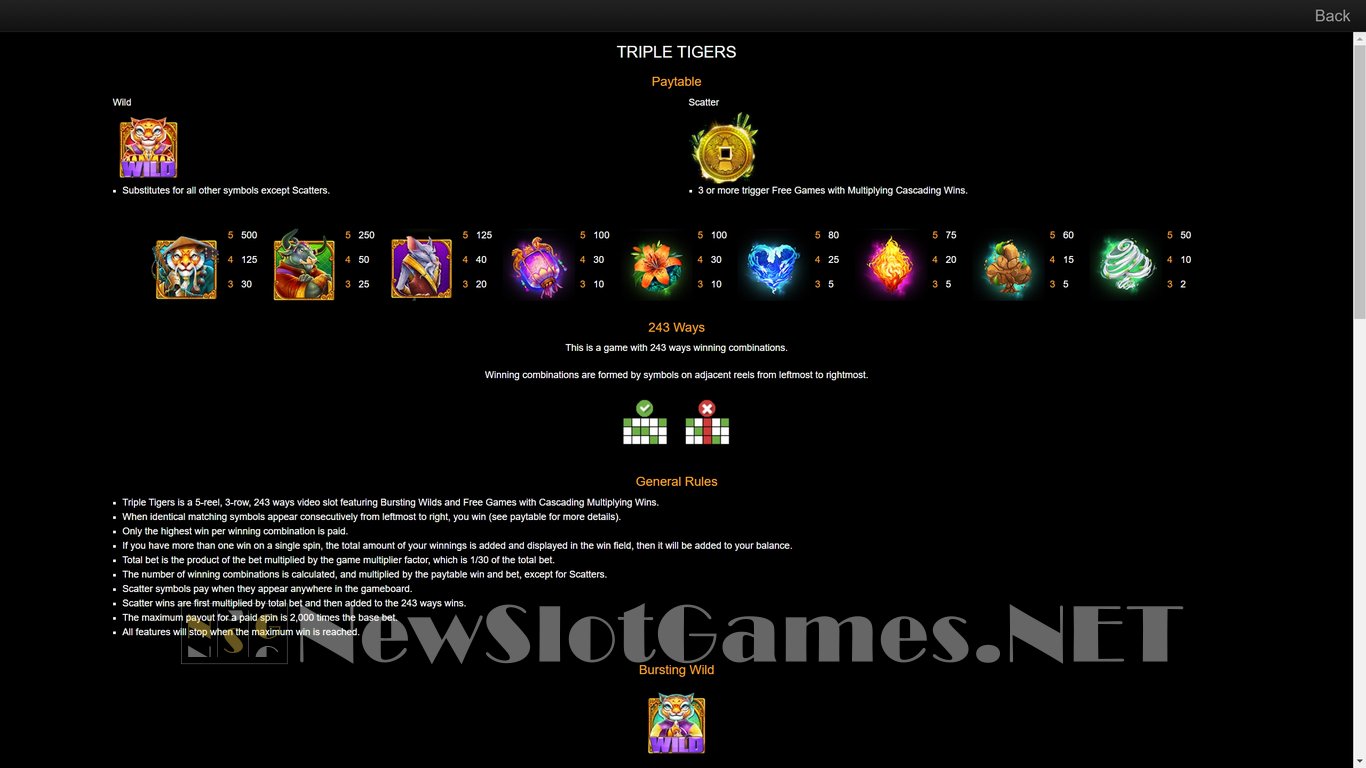 Triple Tigers Slot Slot Image in Demo - pic. 5