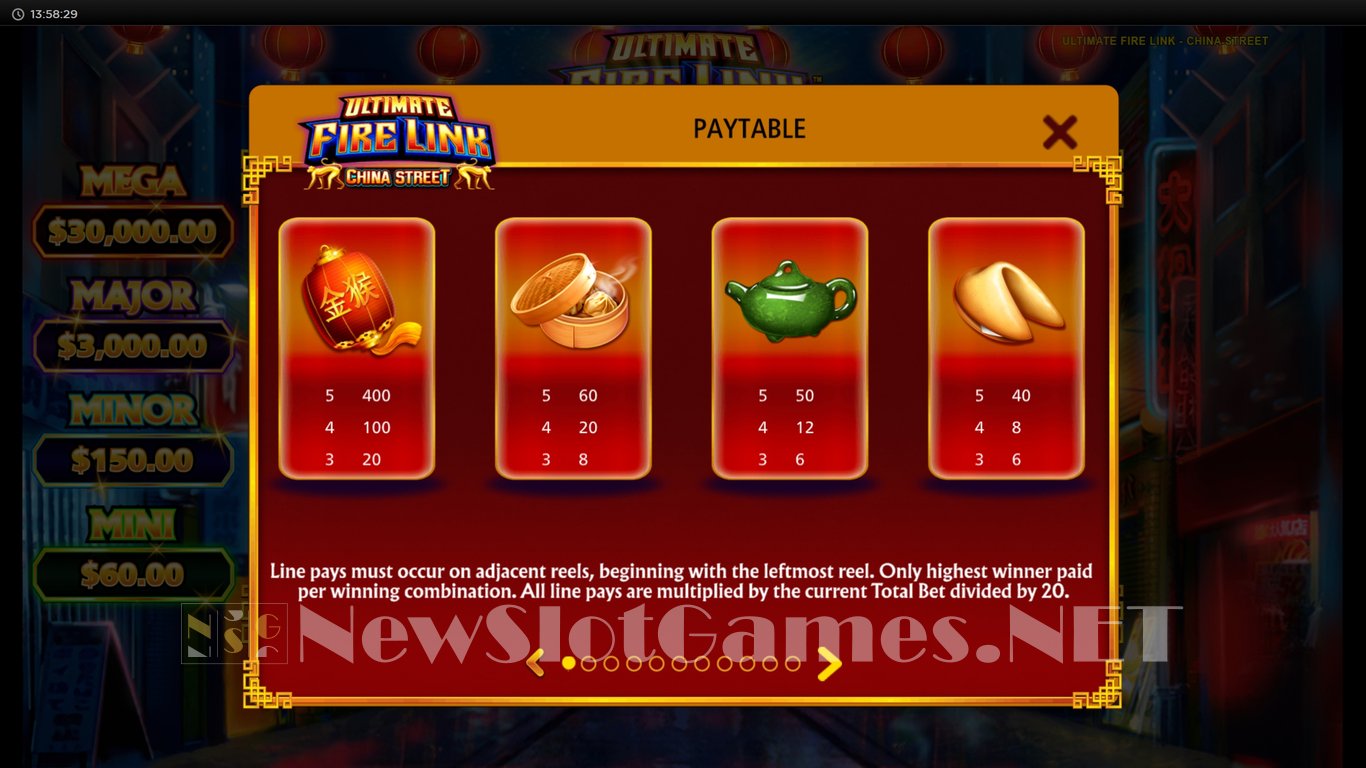 Ultimate Fire Link China Street Slot Slot Image in Demo - pic. 4