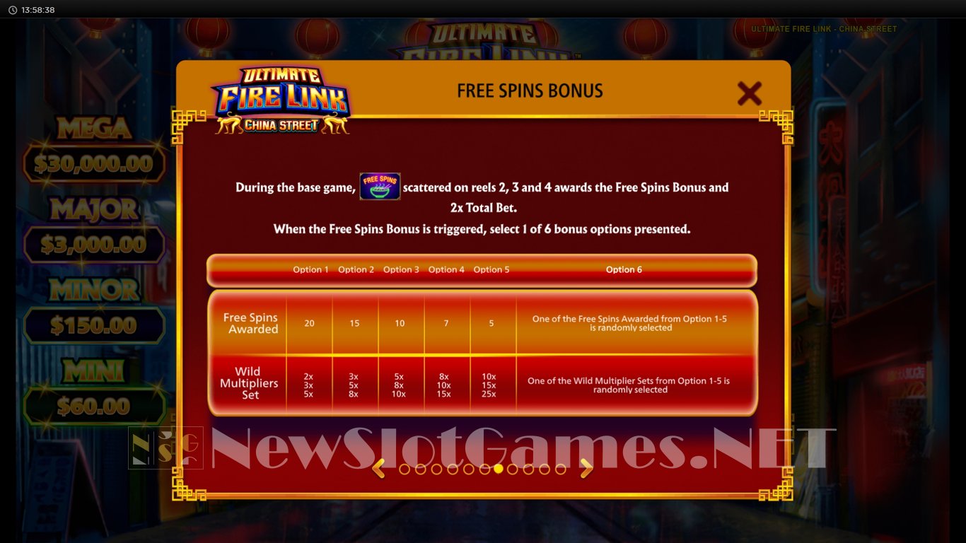 Ultimate Fire Link China Street Slot Slot Image in Demo - pic. 6