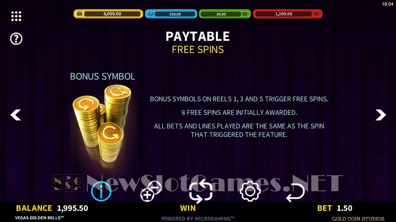 Vegas Golden Bells Slot Slot Image in Demo - pic. 9