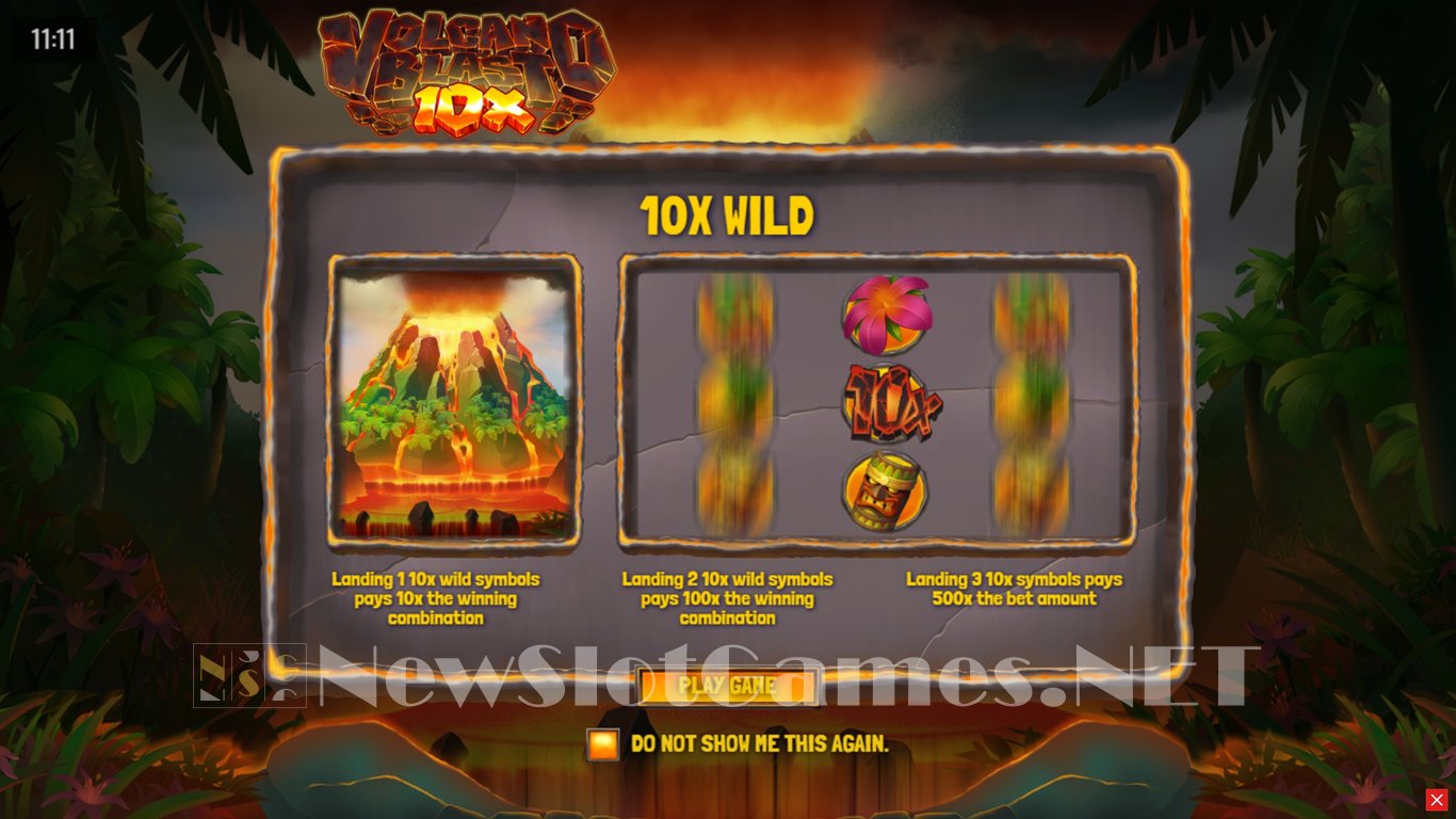 Volcano Blast 10X Slot Demo Image