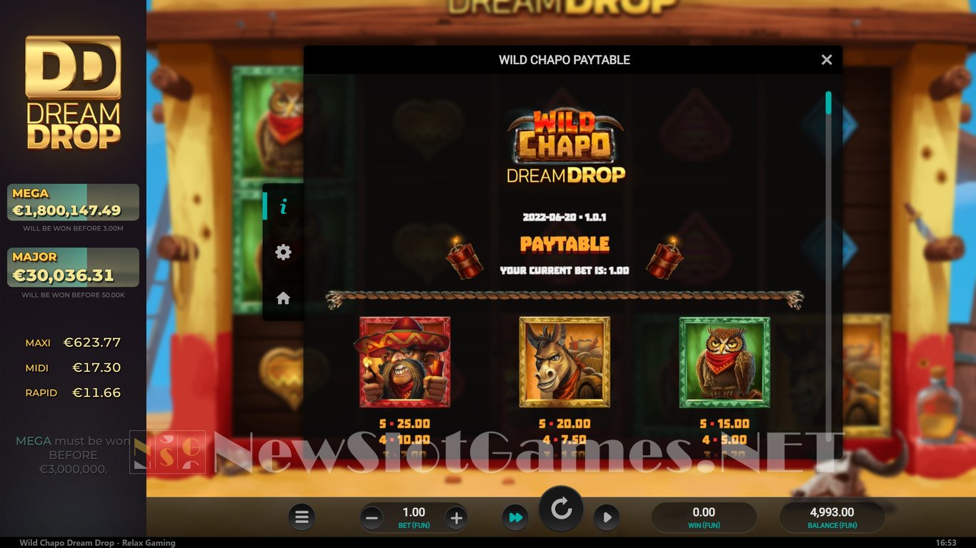 Wild Chapo 2 Dream Drop Slot Slot Image in Demo - pic. 4