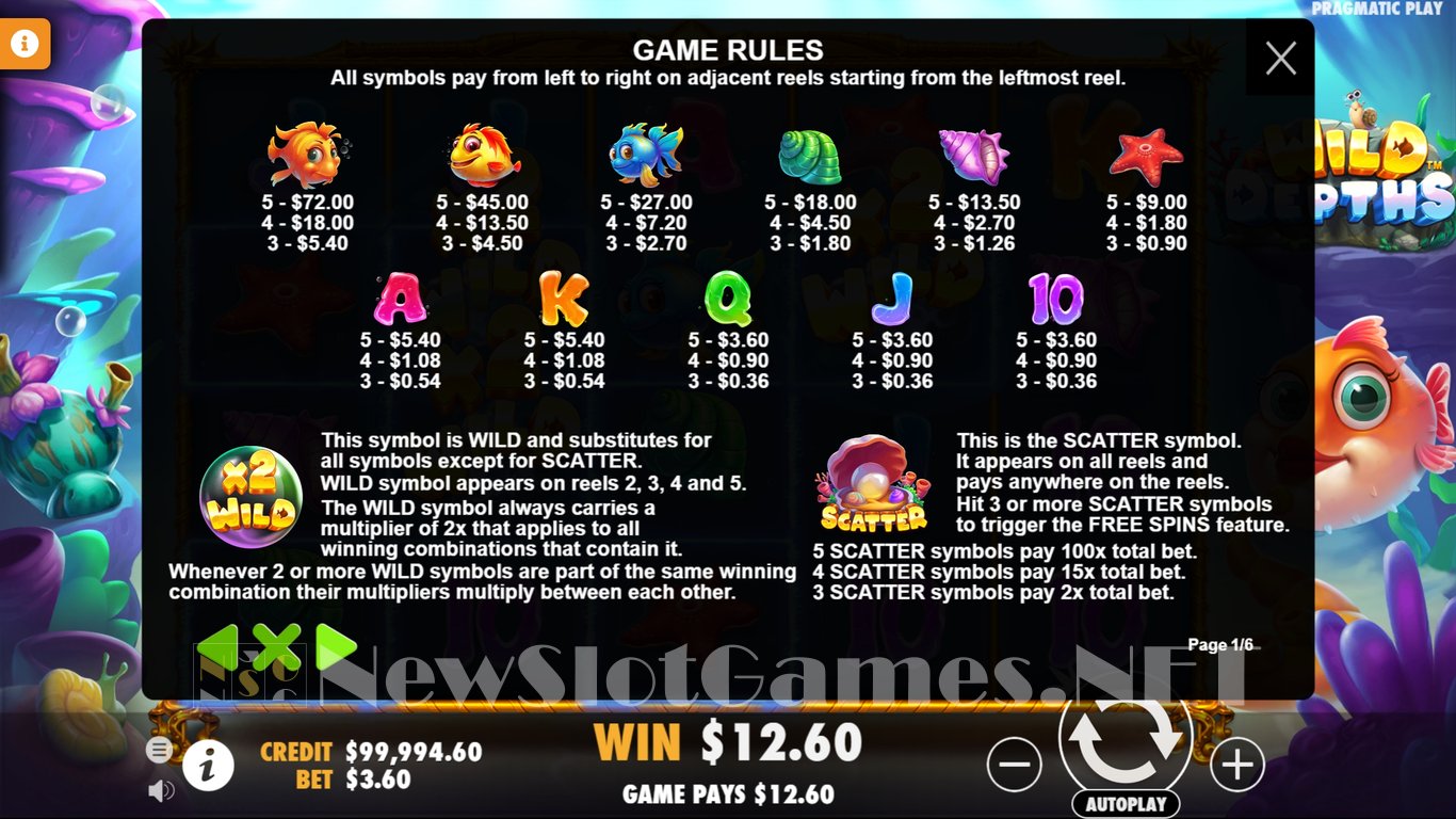Wild Depths Slot Slot Image in Demo - pic. 4