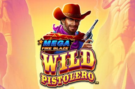 Mega Fire Blaze Wild Pistolero Slot Logo