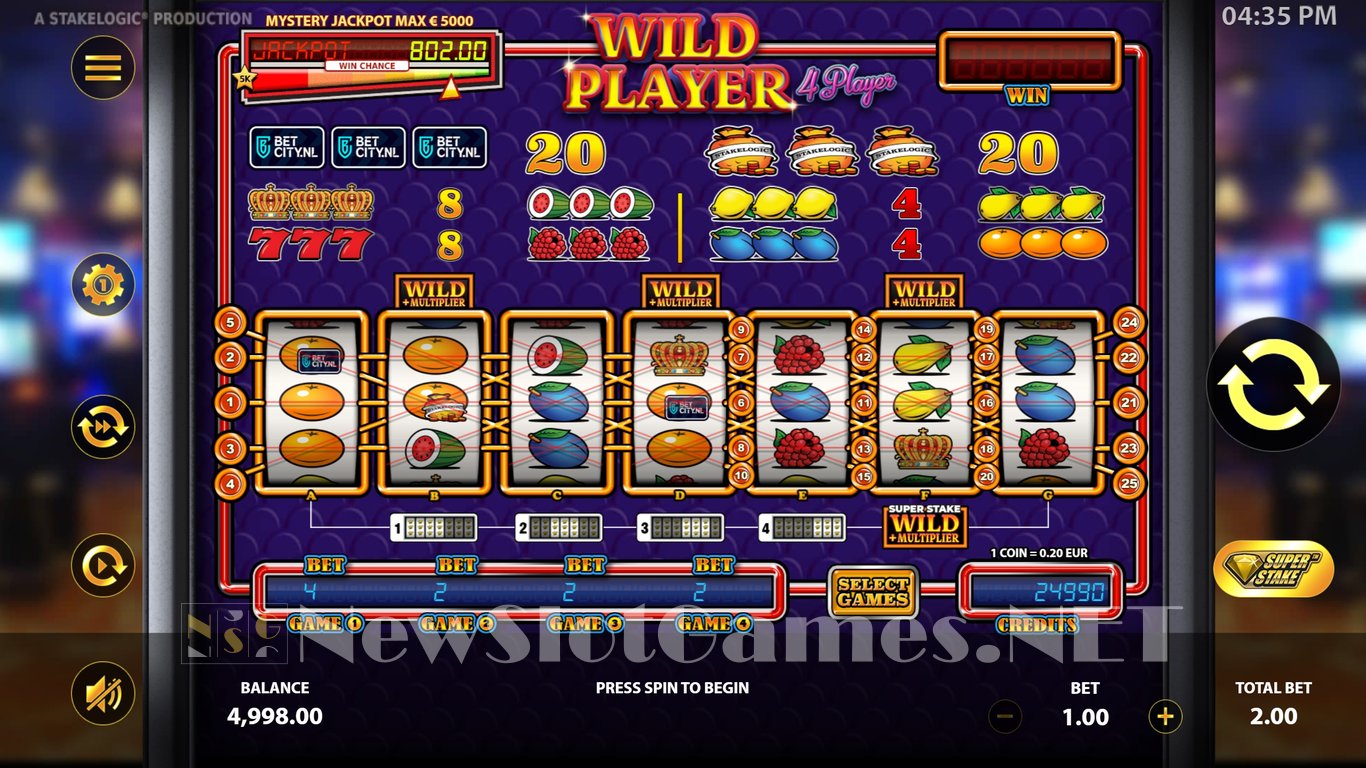 Wild Player 4 Player Slot Demo Image
