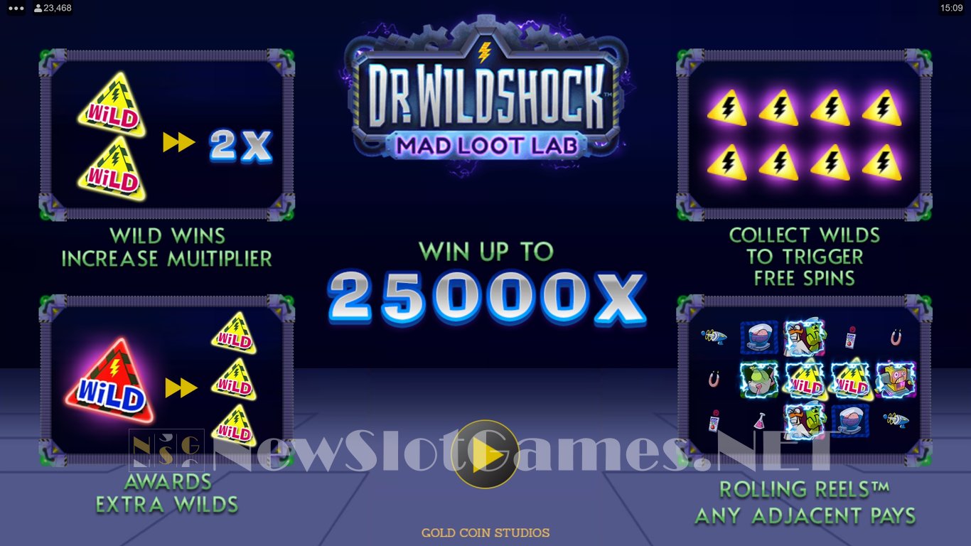 Dr Wildshock Mad Loot Lab Slot Demo Image