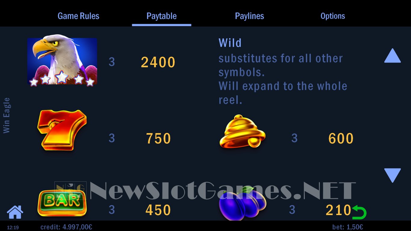 Win Eagle Slot Slot Image in Demo - pic. 4