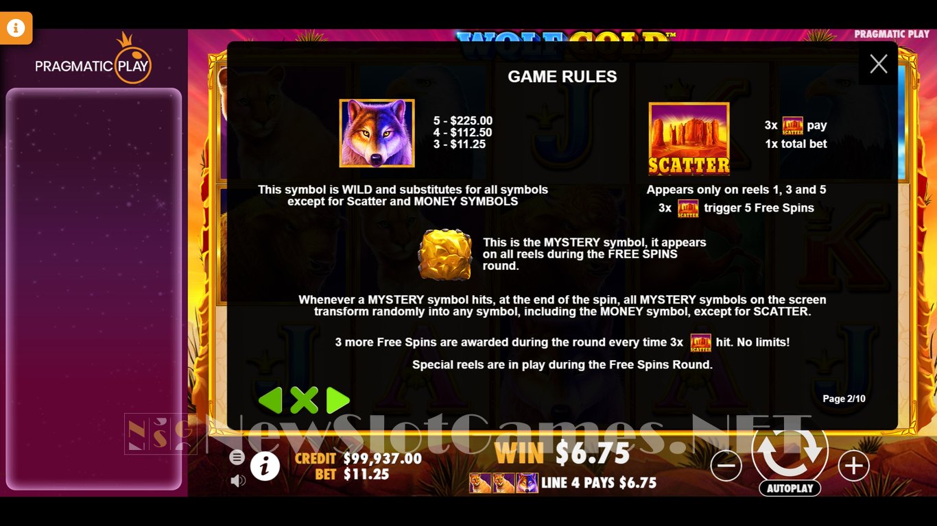 Wolf Gold Power Jackpot Slot Slot Image in Demo - pic. 4
