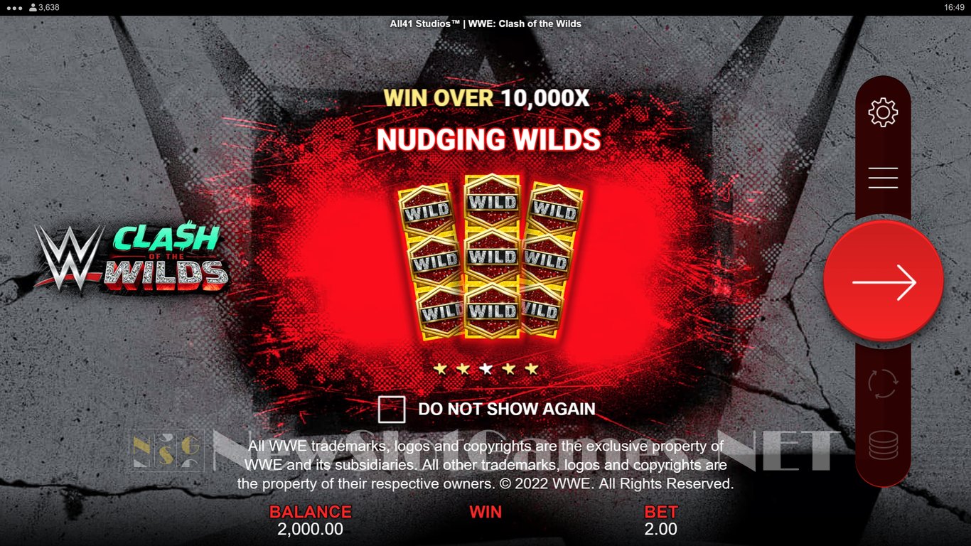 WWE Clash of the Wilds Slot Demo Image