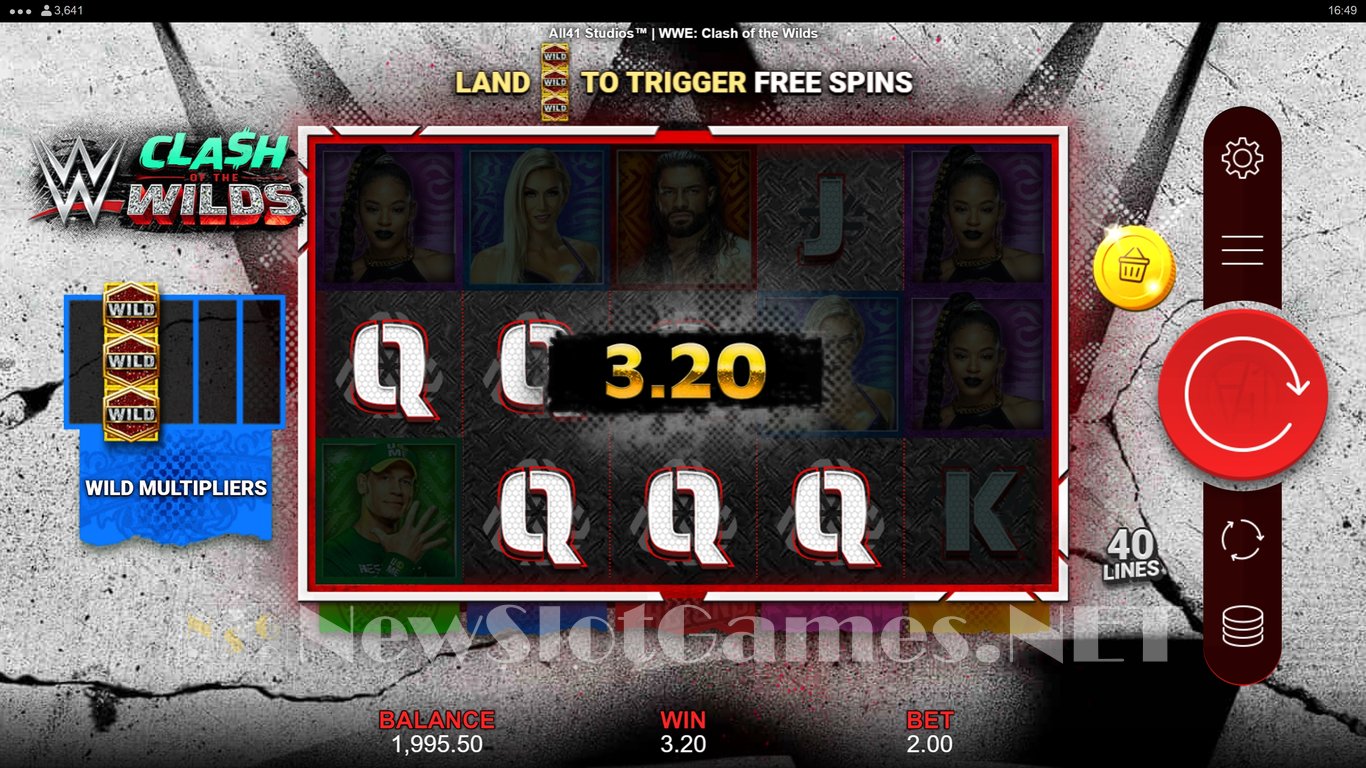 WWE Clash of the Wilds Slot Slot Image in Demo - pic. 3