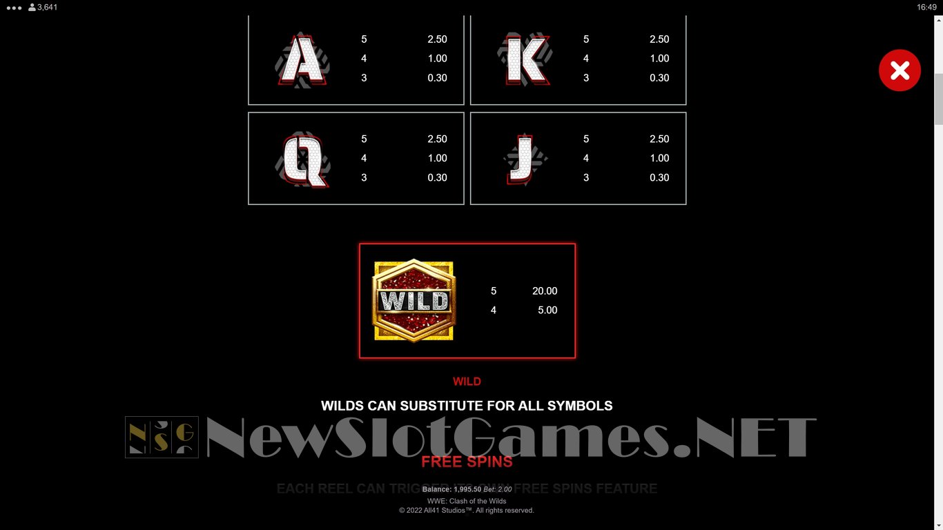 WWE Clash of the Wilds Slot Slot Image in Demo - pic. 5