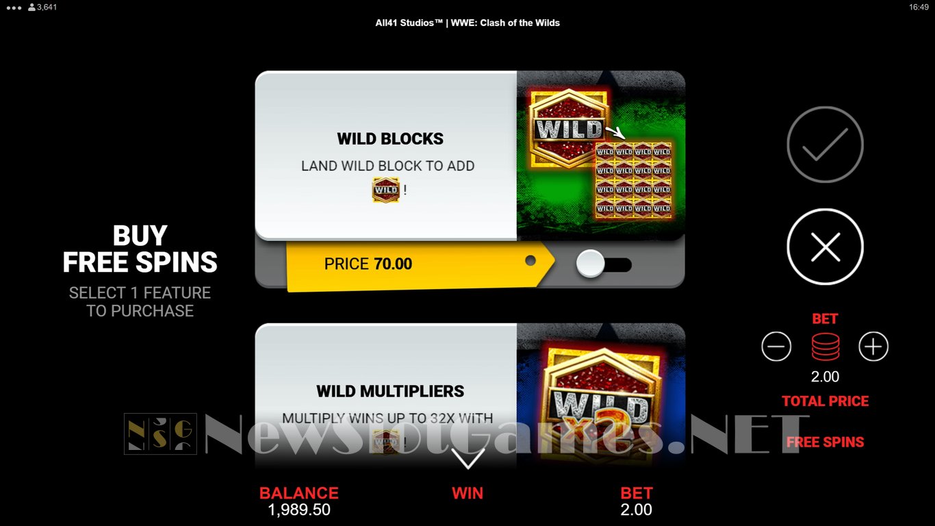 WWE Clash of the Wilds Slot Slot Image in Demo - pic. 7