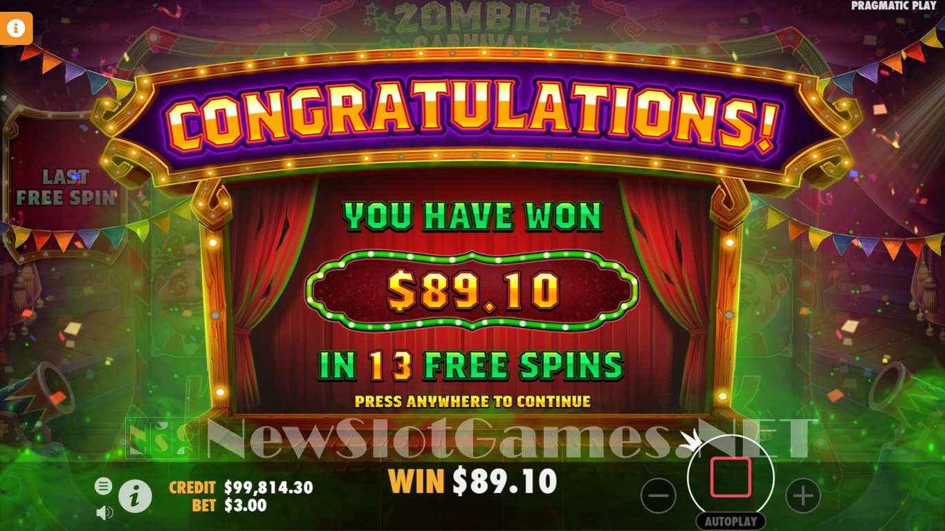 Zombie Carnival Slot Slot Image in Demo - pic. 16