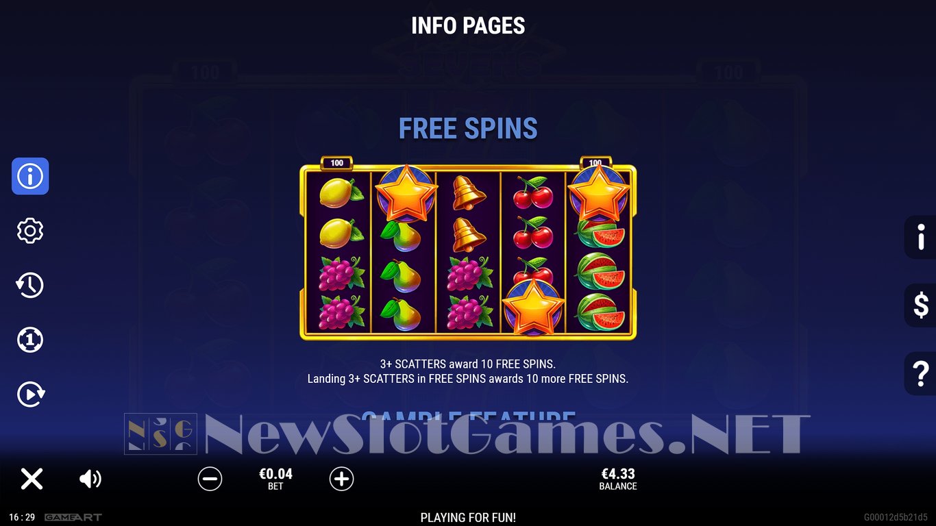 100 Lucky Sevens Slot Slot Image in Demo - pic. 8