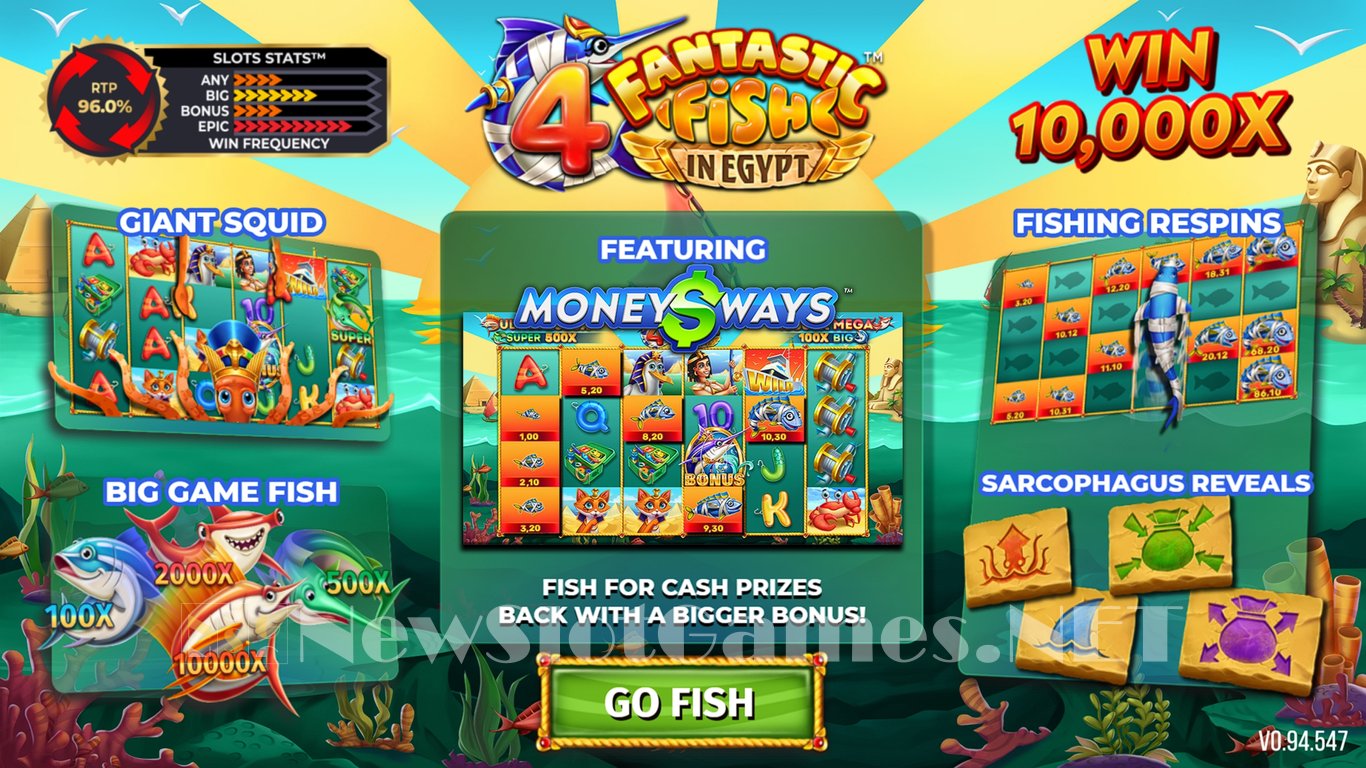 4 Fantastic Fish In Egypt Slot Demo Image