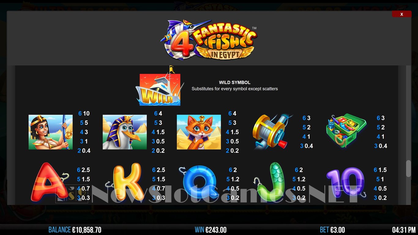 4 Fantastic Fish In Egypt Slot Slot Image in Demo - pic. 15