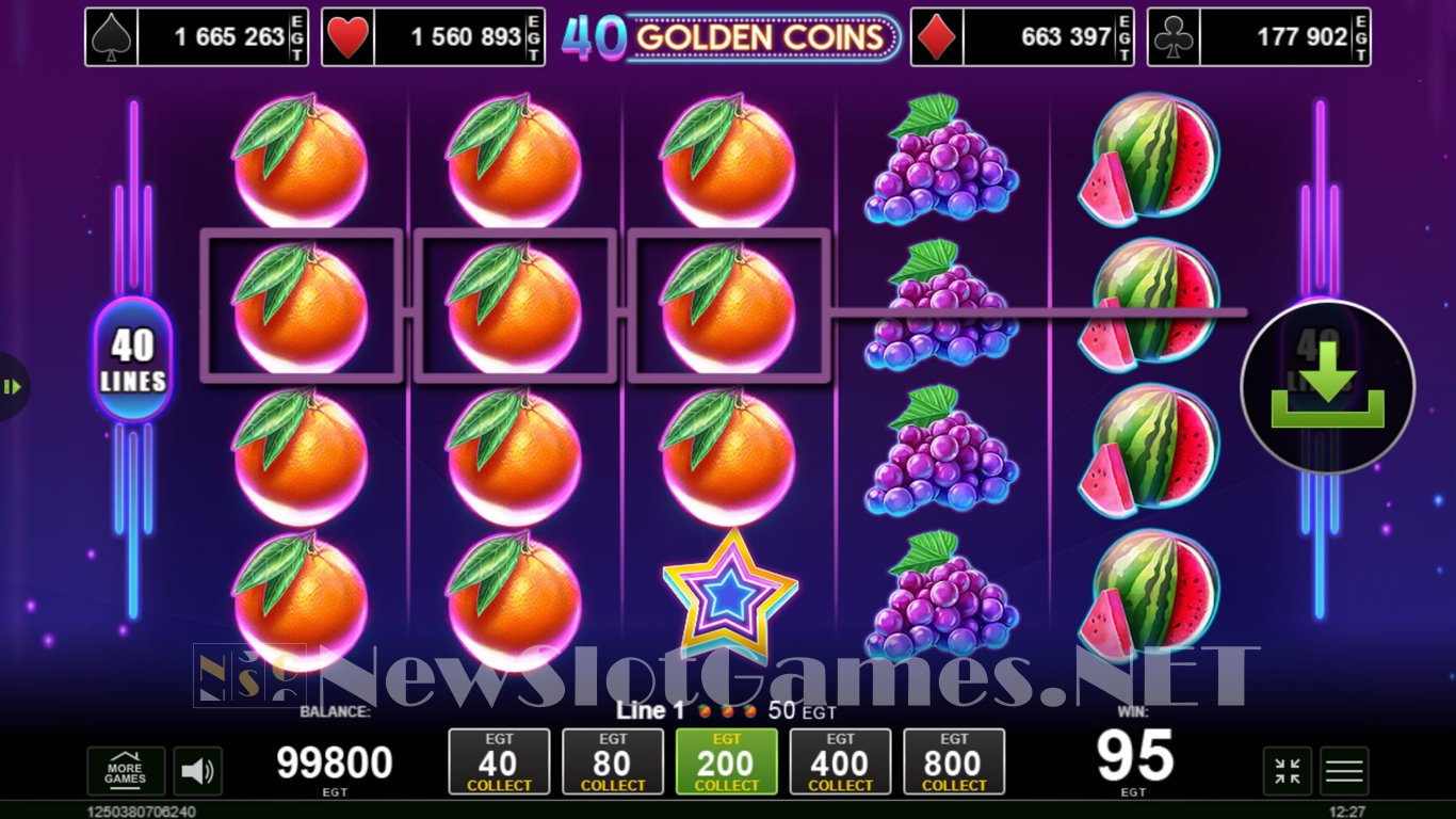 40 Golden Coins Slot Demo Image