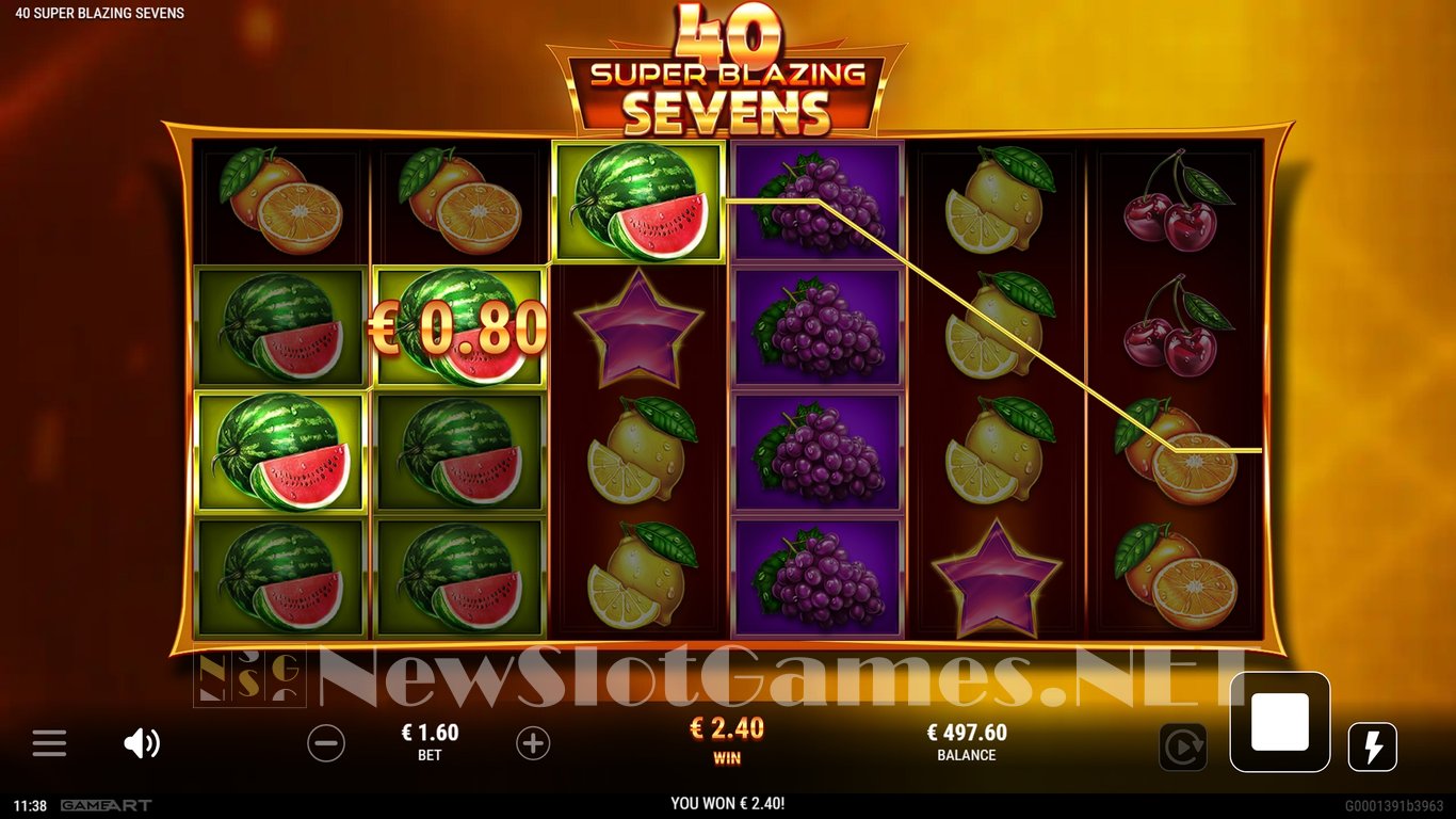 40 Super Blazing Sevens Slot Slot Image in Demo - pic. 2