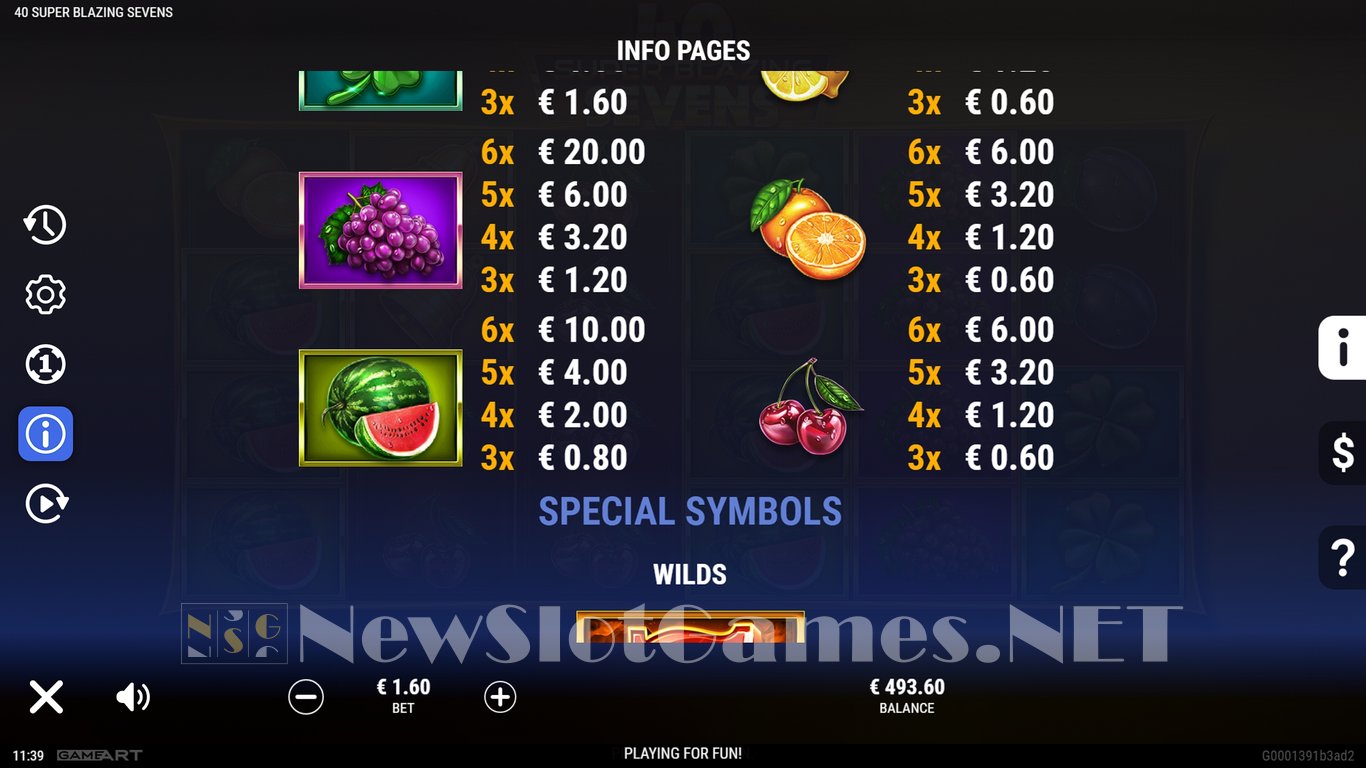 40 Super Blazing Sevens Slot Slot Image in Demo - pic. 9