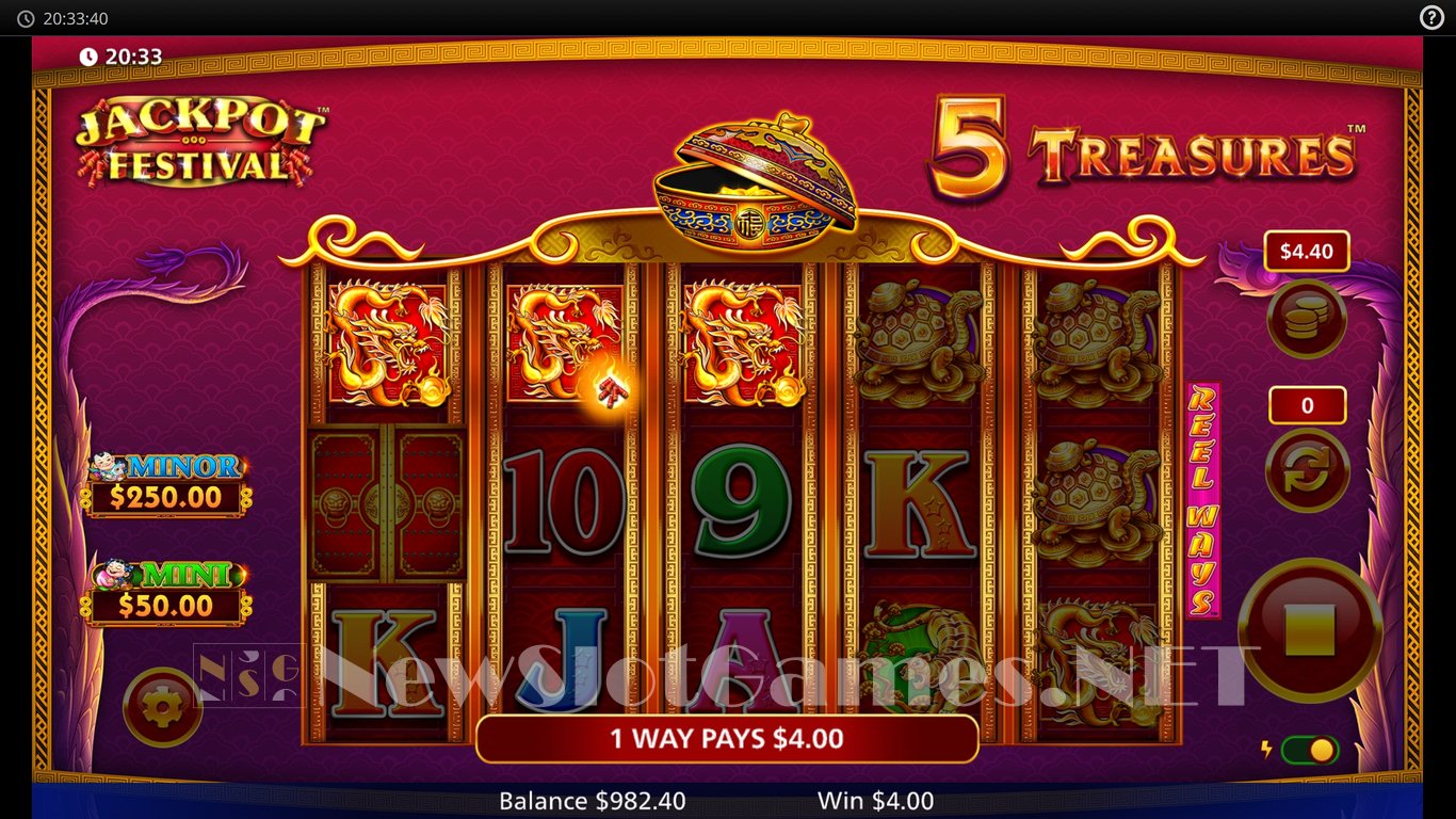 5 Treasures Jackpot Festival Slot Slot Image in Demo - pic. 4
