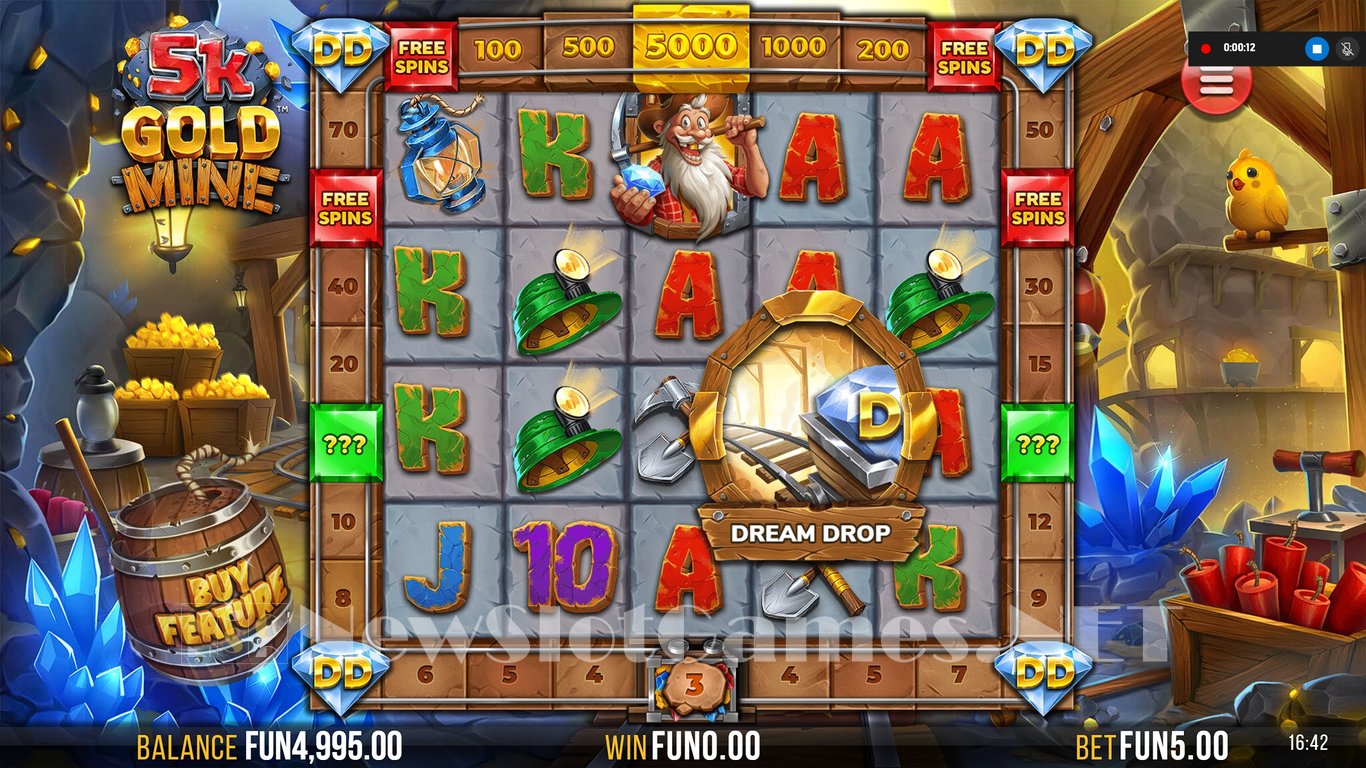 5k Gold Mine Dream Drop Slot Demo Image