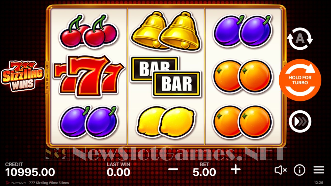 777 Sizzling Wins 5 lines Slot Demo Image