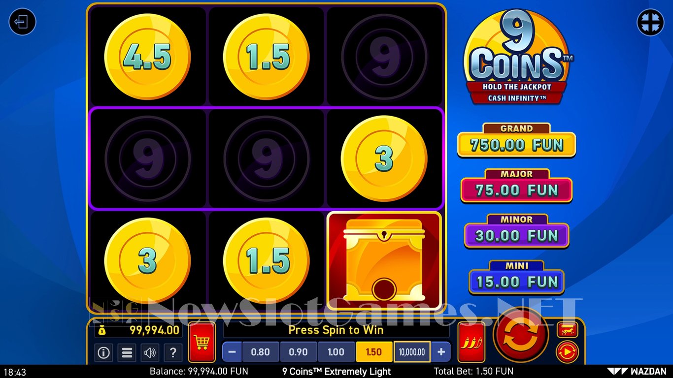 9 Coins™ Extremely Light Slot Slot Image in Demo - pic. 3