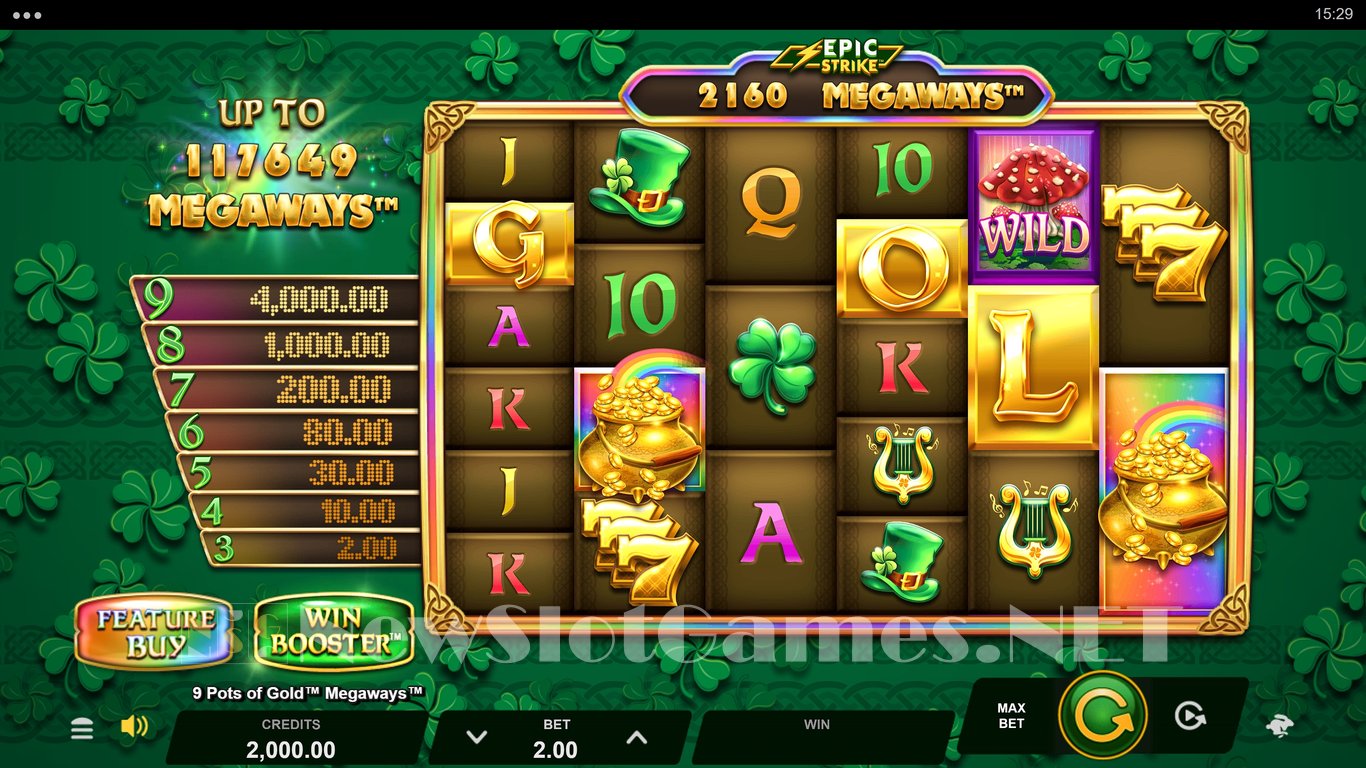 9 Pots of Gold Megaways Slot Demo Image