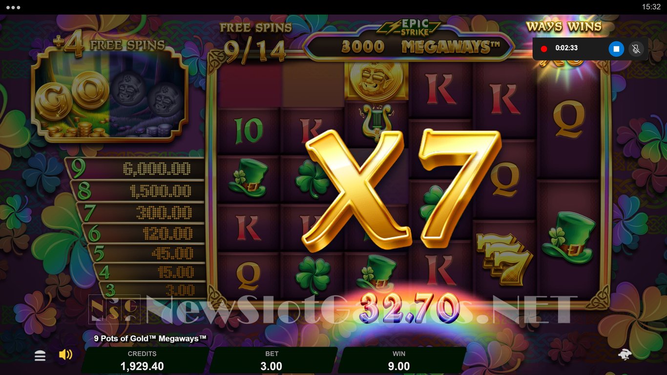 9 Pots of Gold Megaways Slot Slot Image in Demo - pic. 11