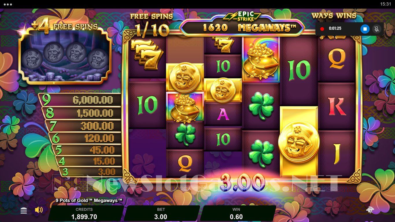 9 Pots of Gold Megaways Slot Slot Image in Demo - pic. 8