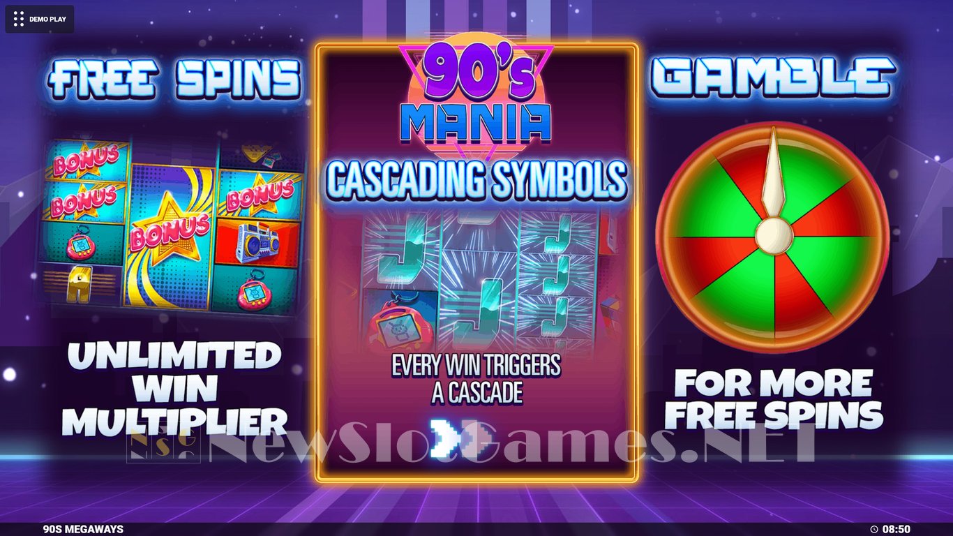 90s Mania Megaways Slot Demo Image