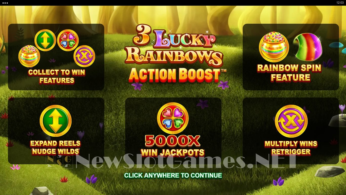 3 Lucky Rainbows Action Boost Slot Demo Image