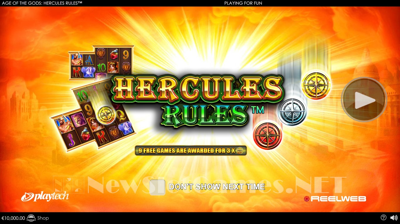 Age of the Gods Hercules Rules Slot Demo Image