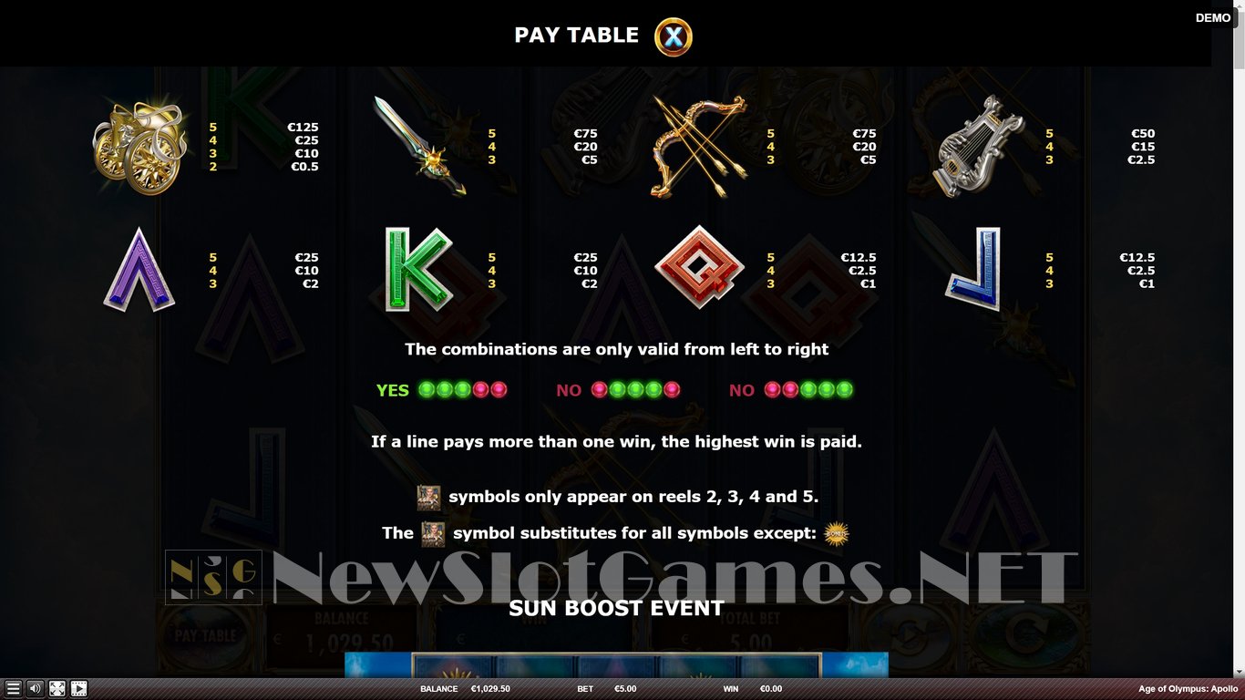 Age of Olympus Apollo Slot Slot Image in Demo - pic. 5