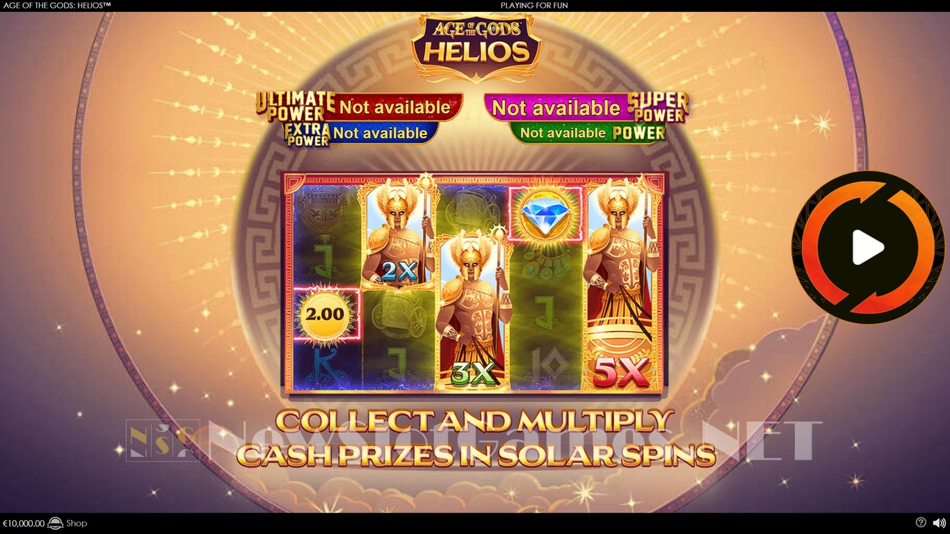 Age of the Gods Helios Slot Demo Image