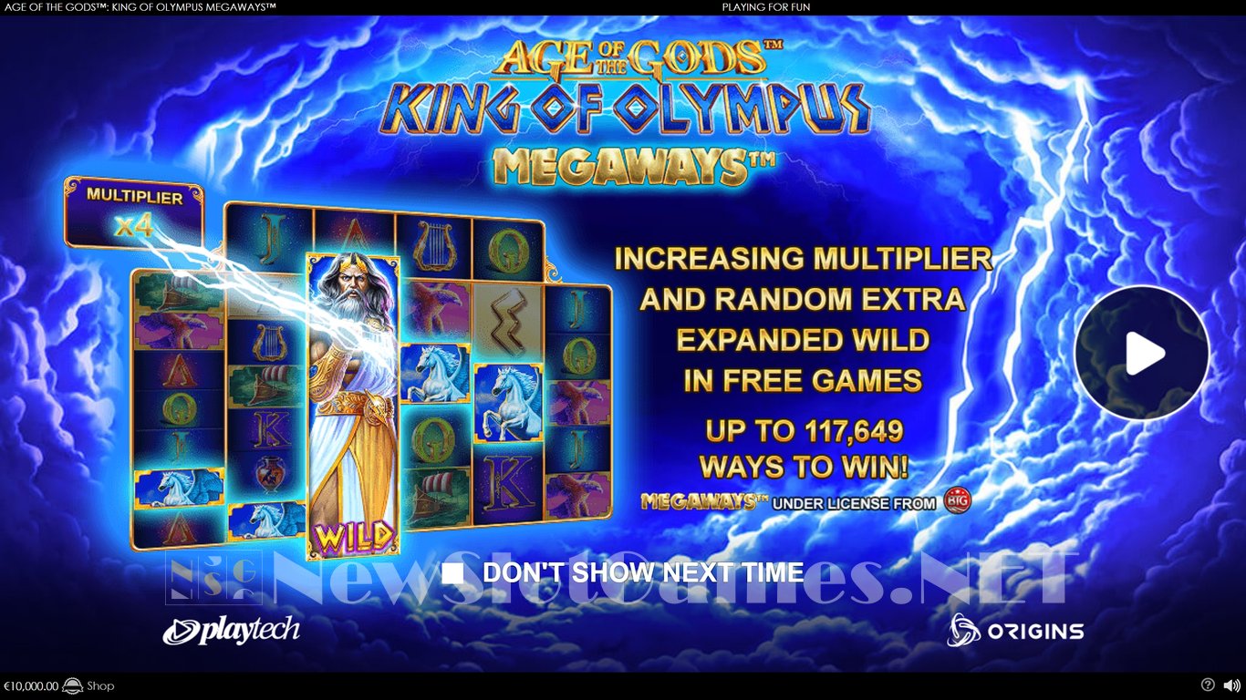 Age Of The Gods King Of Olympus Megaways Slot Demo Image