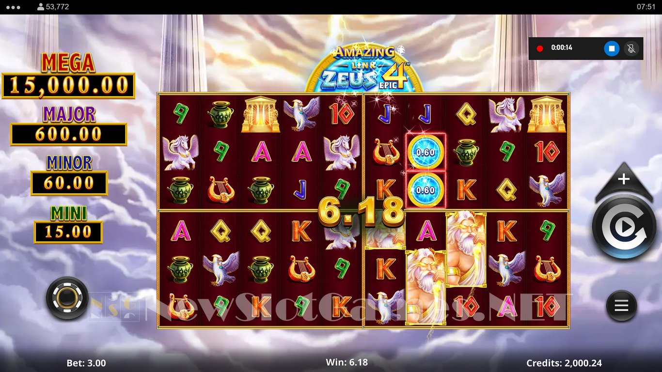 Amazing Link Zeus Epic 4 Slot Slot Image in Demo - pic. 3