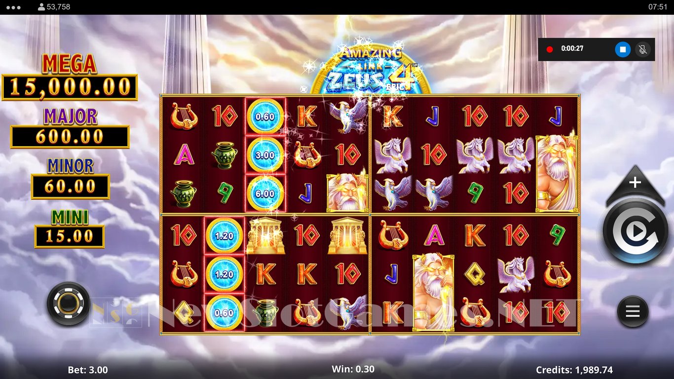 Amazing Link Zeus Epic 4 Slot Slot Image in Demo - pic. 6