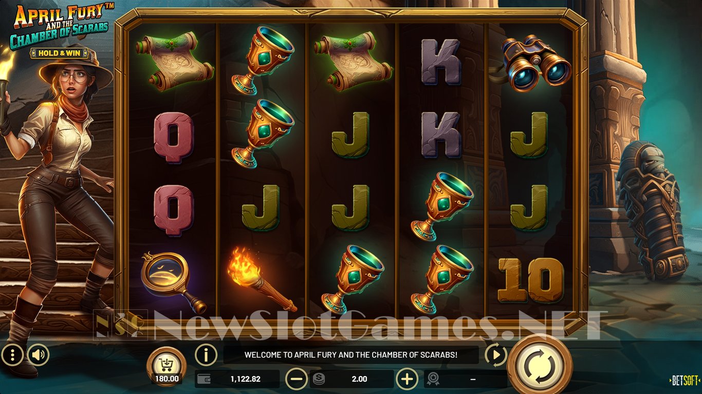 April Fury and the Chamber of Scarabs Slot Demo Image