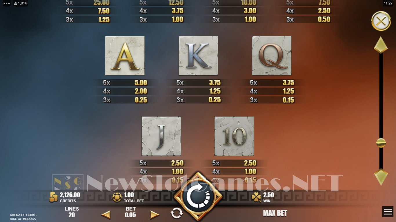 Arena of Gods Rise of Medusa Slot Slot Image in Demo - pic. 10