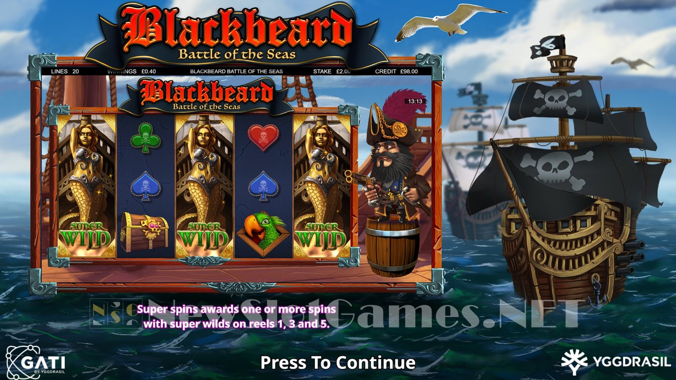 Blackbeard Battle Of The Seas Slot Demo Image