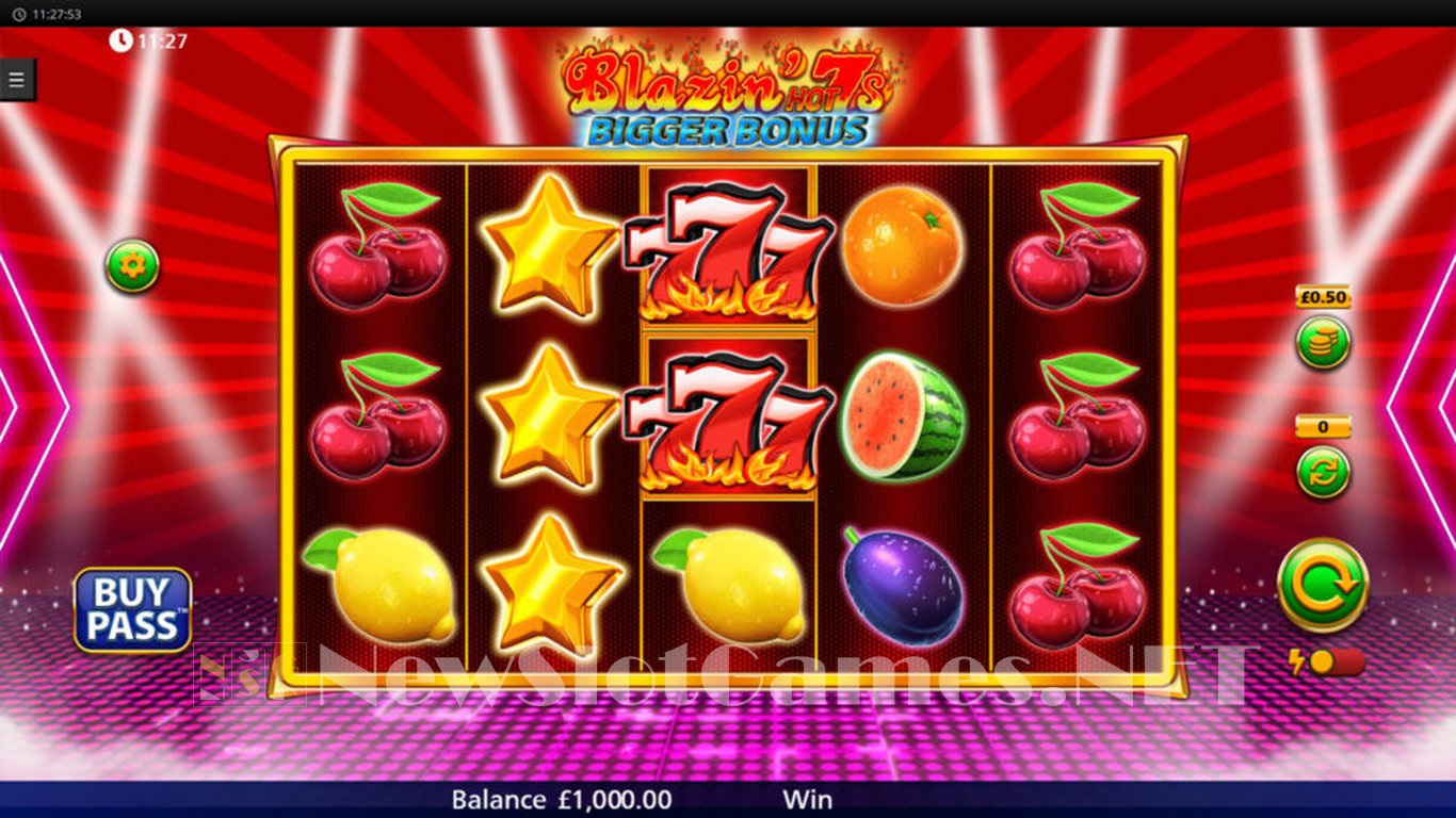 Blazin Hot 7s Bigger Bonus Slot Demo Image