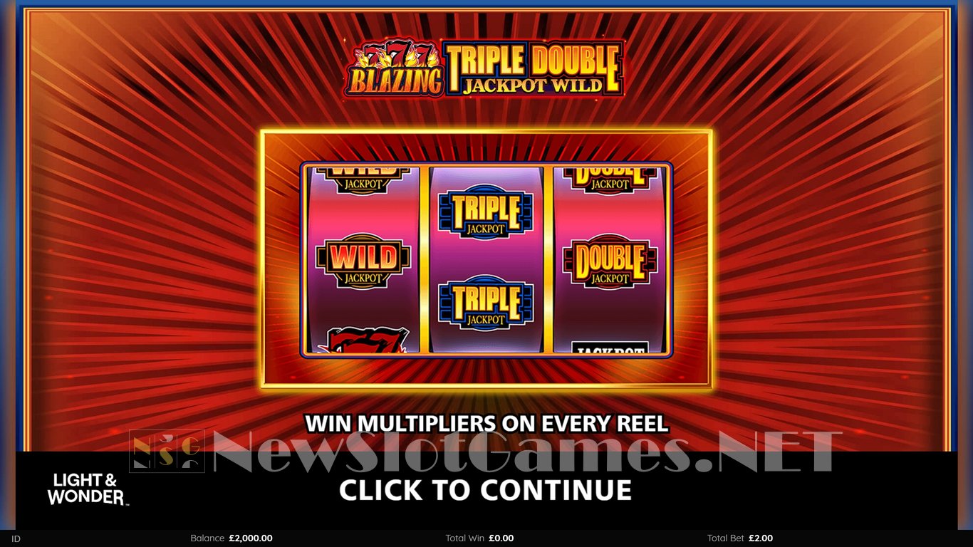 Blazing 7s Triple Double Jackpot Wild Slot Demo Image