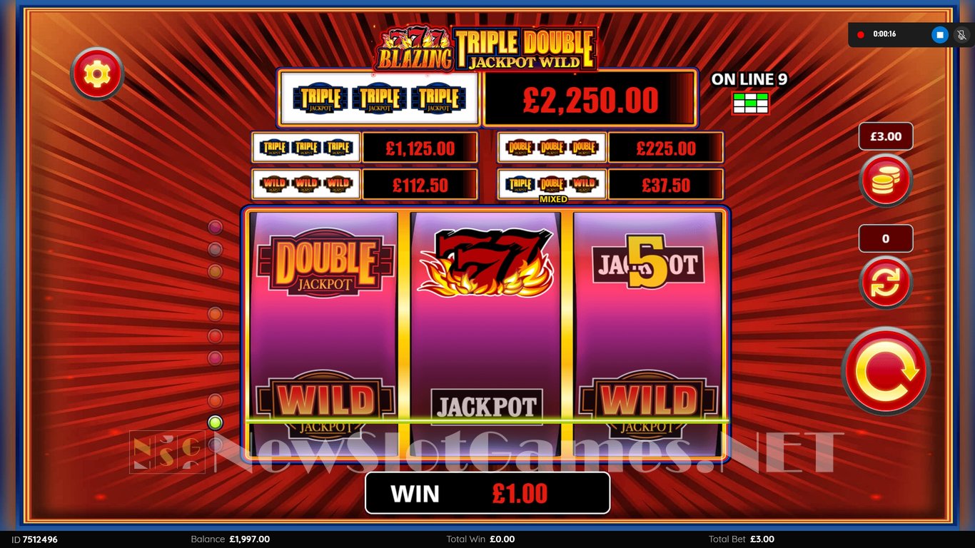 Blazing 7s Triple Double Jackpot Wild Slot Slot Image in Demo - pic. 2